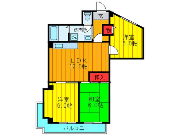 ベルク御殿山の物件間取画像